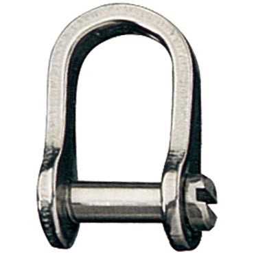 Shackle,D,Slotted Pin 1/4,L:22mm,W:14mm