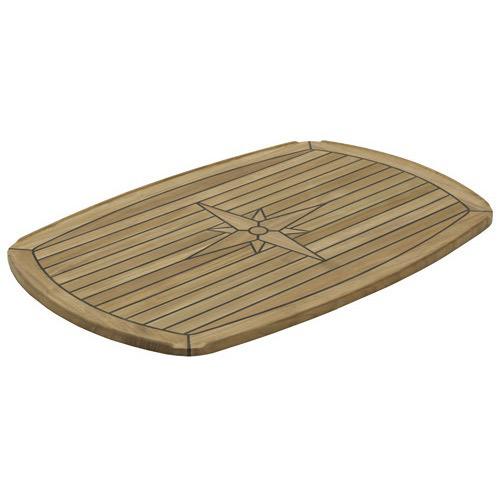 Nautic Star Teak Table Top - Half Ellipse