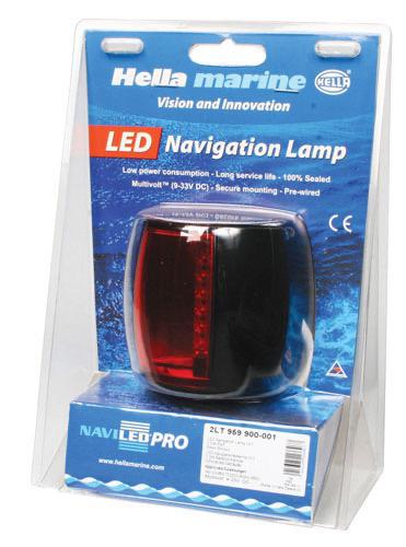 2NM NaviLED PRO - Port Navigation Lamp - White Shroud, Red Lens