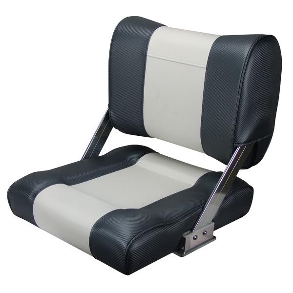 Tasman Series Flip Back Seat - Dark Grey Carbon/White