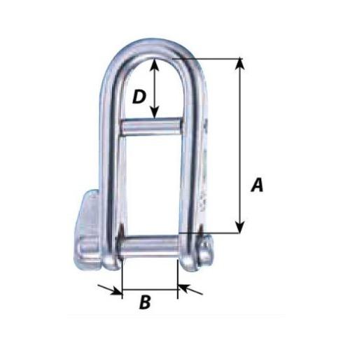 HR Key Pin Shackle with Bar