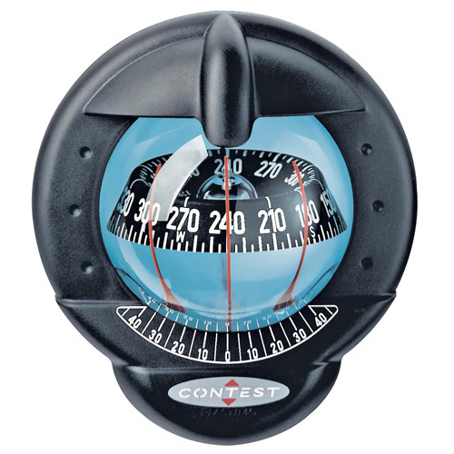 Contest 101 Sailboat Compass - Black - Bulkhead Mount - With Black Card