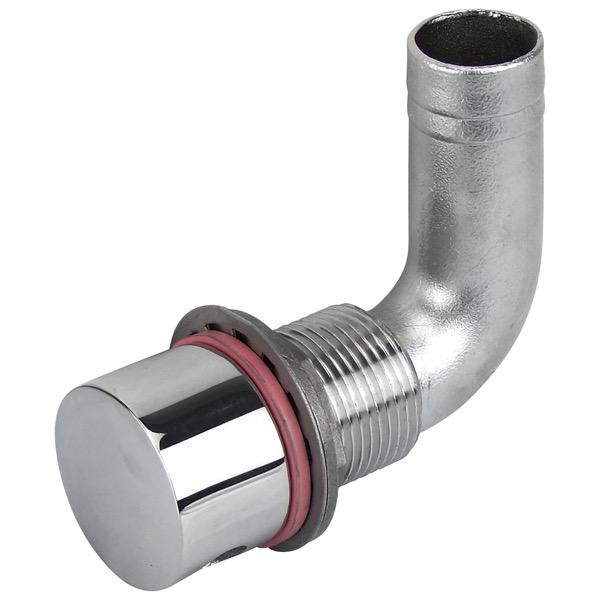 25mm S/S Fuel Breather - Round Head - 90 Degree Bend Up
