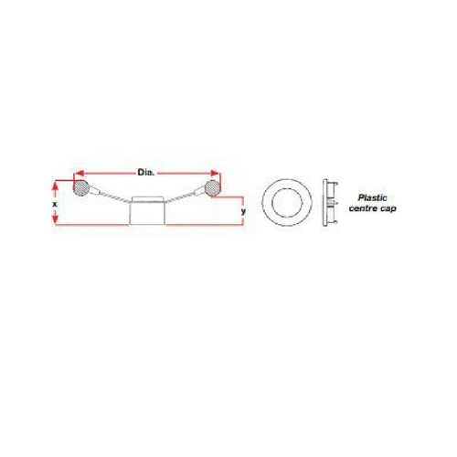 Steering Wheel - Manta Three Spoke Aluminium - Dia: 357mm - 14in