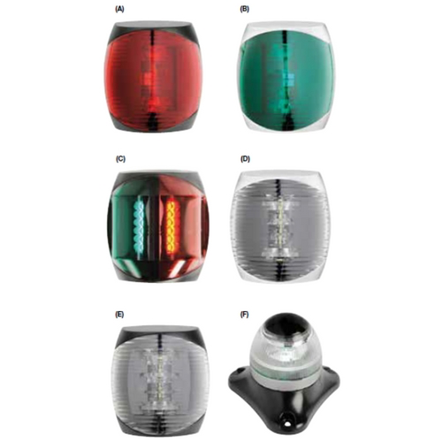 Navigation Light  LED Side Mount - Black - Starboard