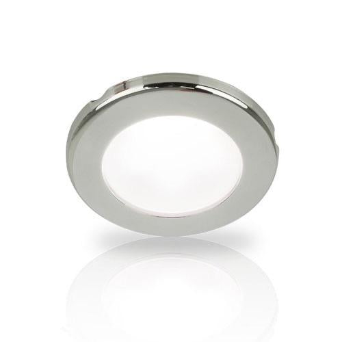 White EuroLED 75 LED Down Light - 12V DC, 316 Stainless Steel Rim