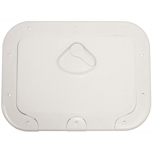 Hinged Hatch - White - With Removable Lid
