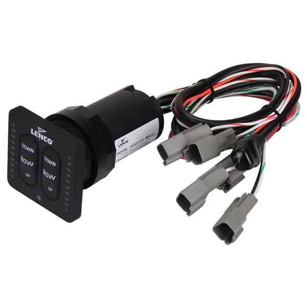 Trim Tab Switch Kit - 12/24V LED Integrated Switch Kit (Dual) - Suits Dual Actuators