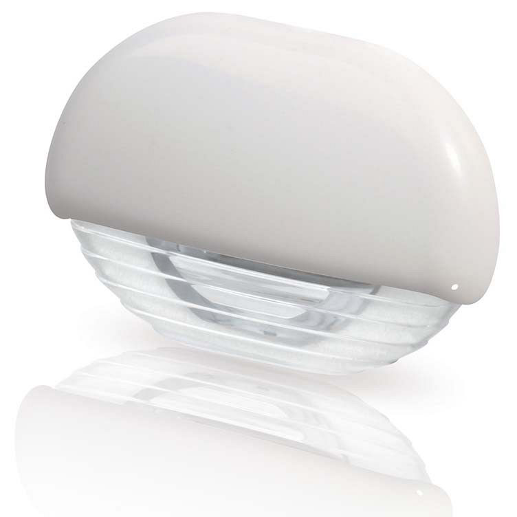 White LED Easy Fit Step Lamp - 12-24V DC - White Plastic Cap
