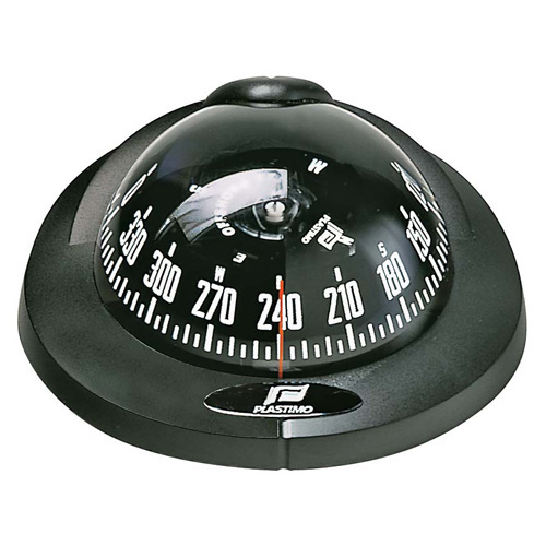 Offshore 75 Powerboat Compass - Black - Flush Mount - With Conical Black Card