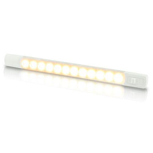 12V DC LED Surface Strip Lamp Warm White LEDs w/ Sealed Switch