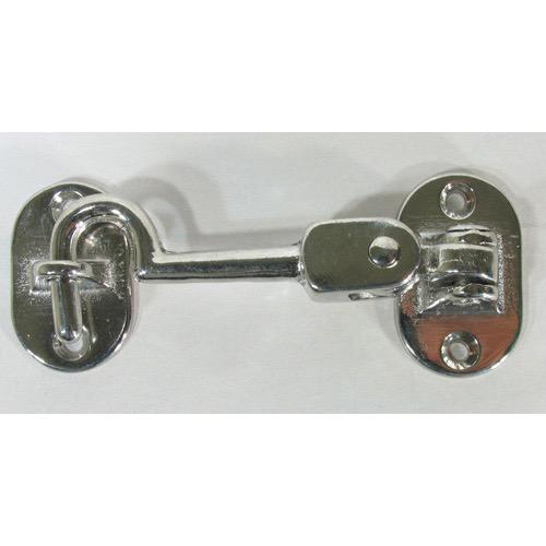 Double Hinged Cabin Hook - Chrome Brass - 42 x 26mm