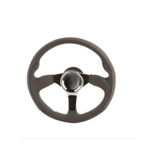 Steering wheel RAVUS - Gray Polyurethane Rubber - Dia: 330mm