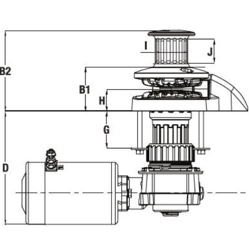 Rope/Chain Anchor Winch RC8-6 Series w/ Capstan