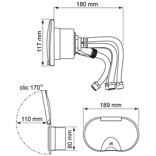 Shower Mixer Set Twin Chr