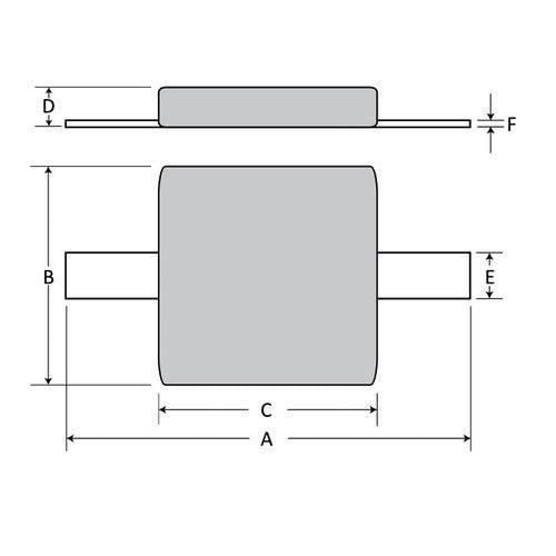 Aluminium Square Block Anode w/ Steel Strap