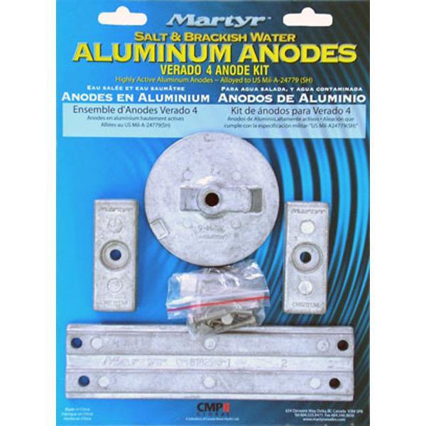 Aluminium Anode Kit - Mercury Verado (Suits 4 Cylinder) - 0.78kg