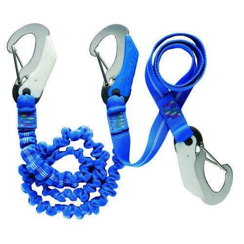 Elastic Harness Tether 3 x Double Action Safety Hooks